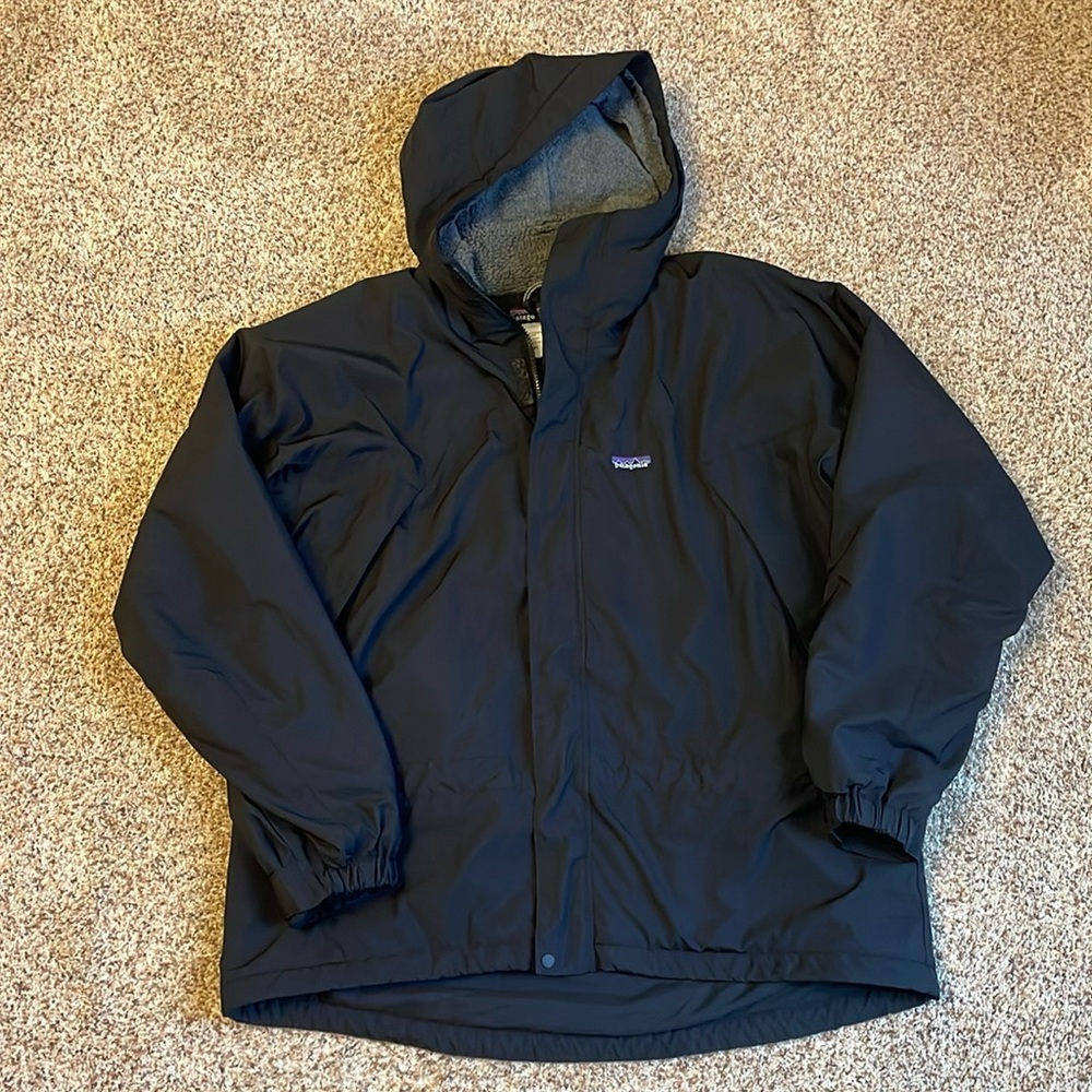 Patagonia men’s L black winter coat.